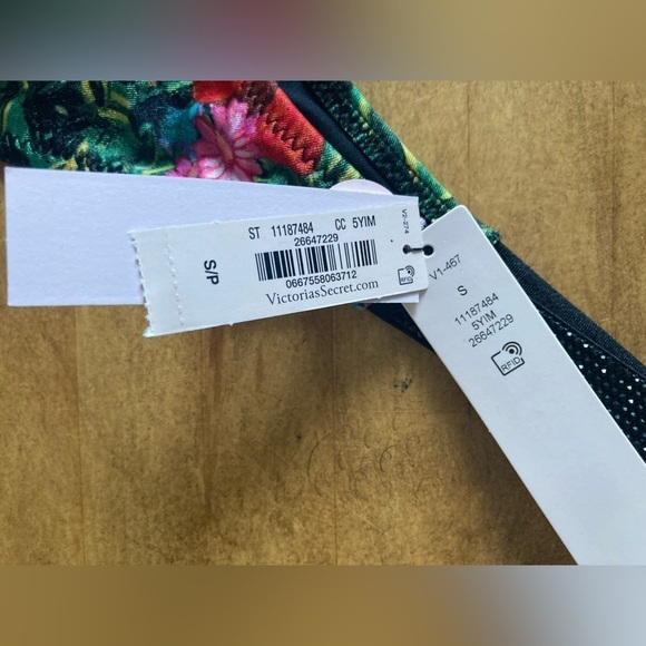 Victoria Secret shine strap swim thong new size small tropical floral - Picture 4 of 4